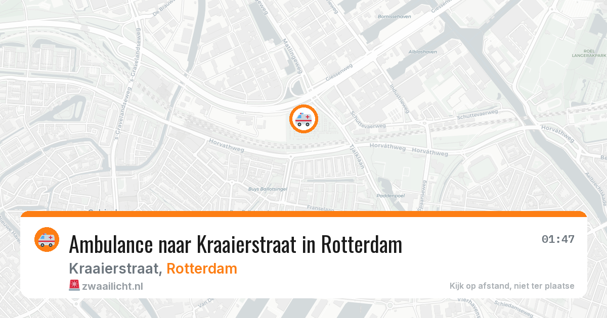 Ambulance naar Kraaierstraat in Rotterdam — 26 apr 2026