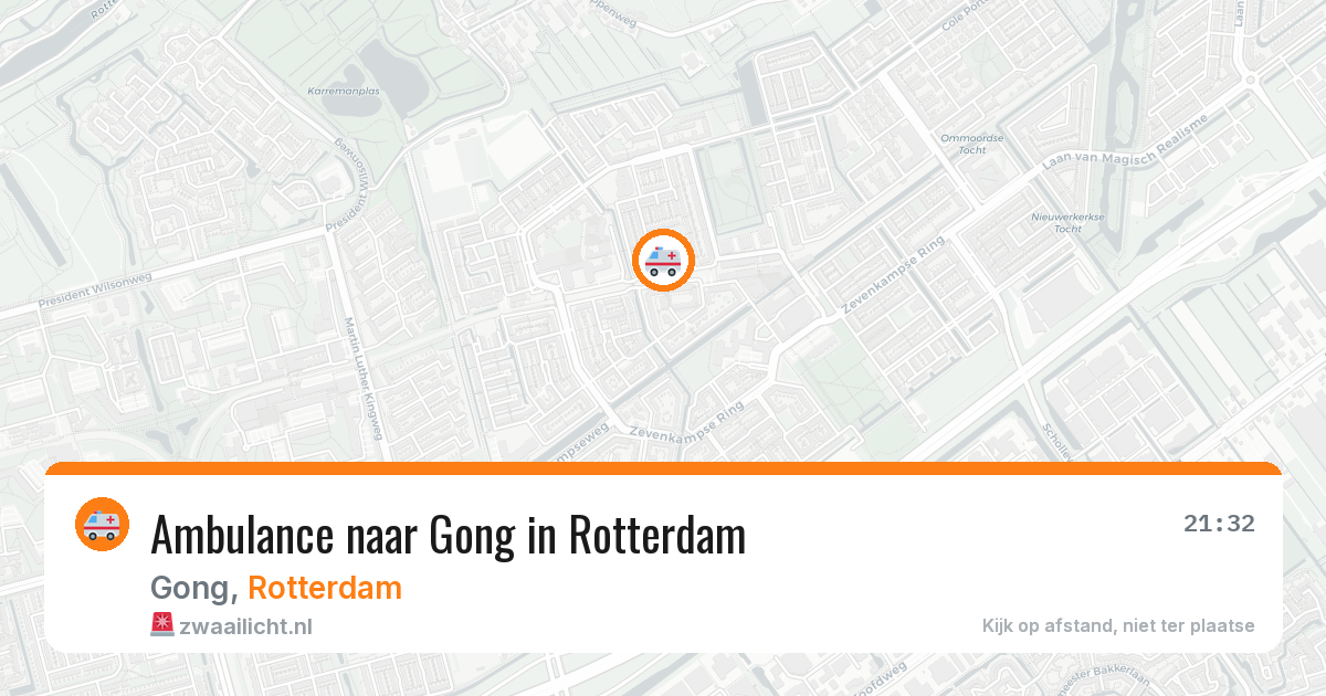 Ambulance naar Gong in Rotterdam — 16 mrt 2026