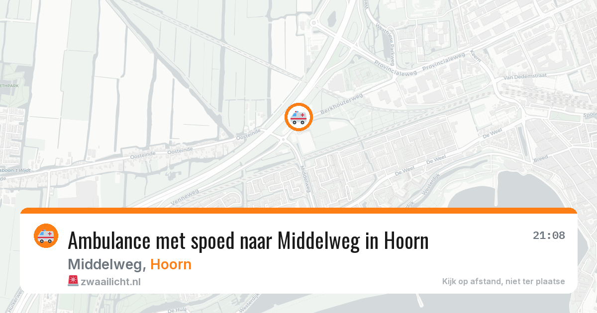Ambulance met spoed naar Middelweg in Hoorn — 26 jun 2026