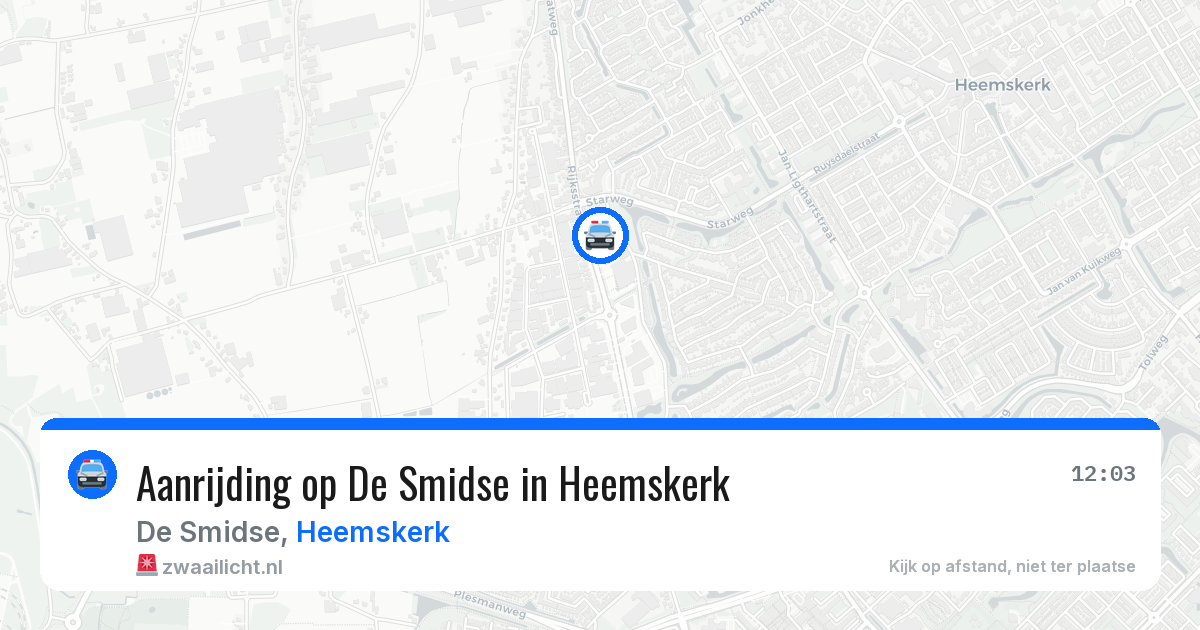 Aanrijding op De Smidse in Heemskerk — 29 jun 2026