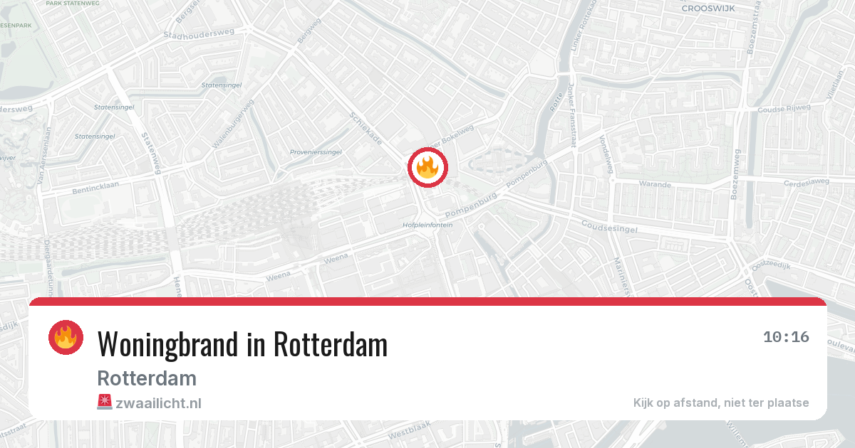 Woningbrand in Rotterdam — 23 jun 2026