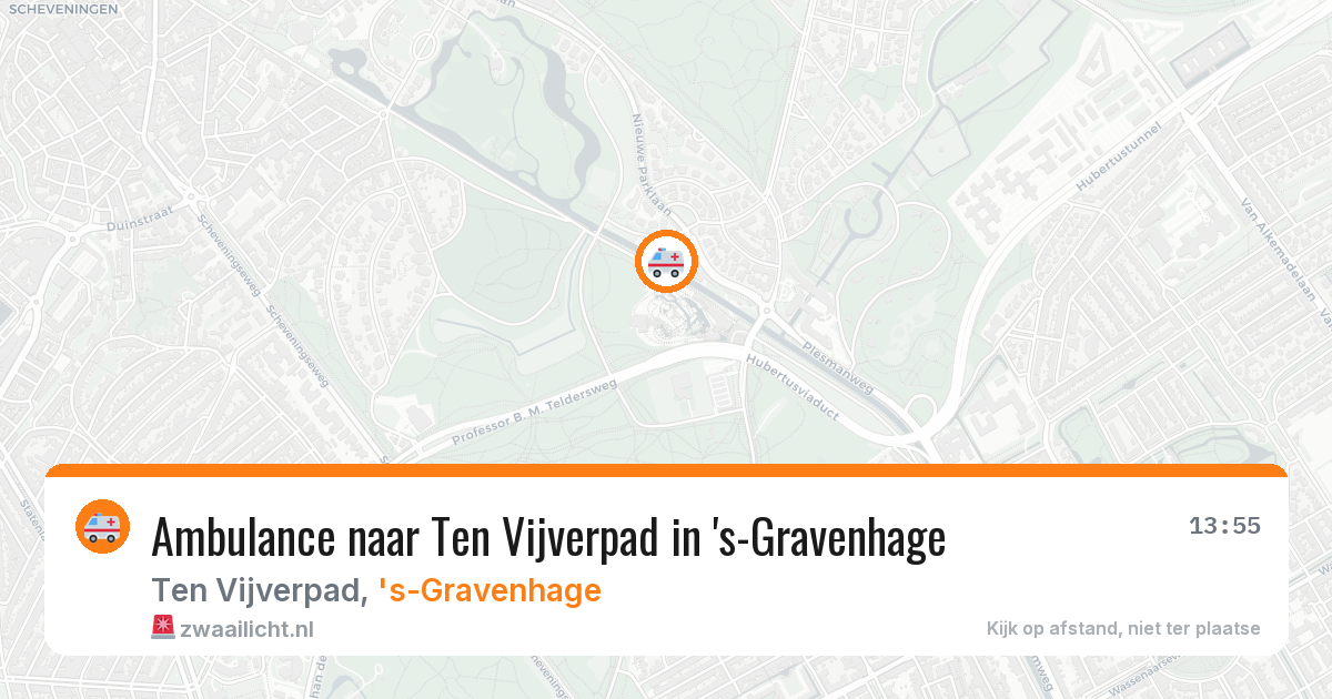Ambulance naar Ten Vijverpad in 's-Gravenhage — 20 jul 2026