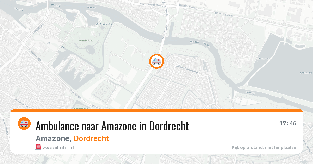 Ambulance naar Amazone in Dordrecht — 3 aug 2026