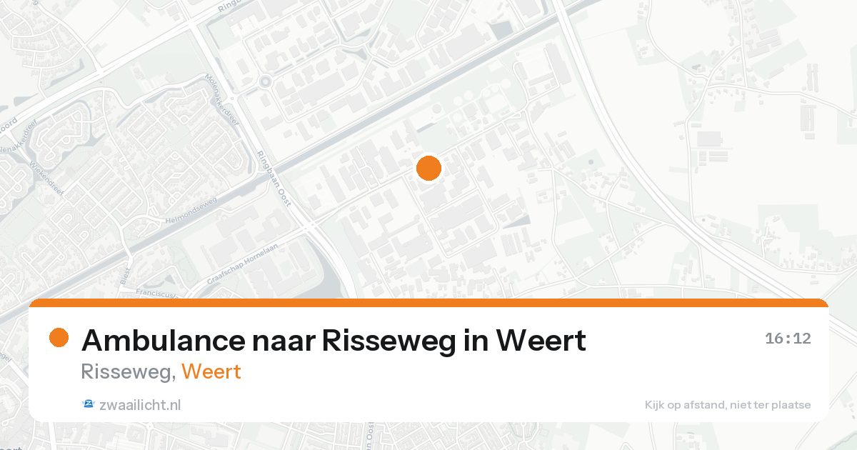 Ambulance naar Risseweg in Weert — 25 aug 2026