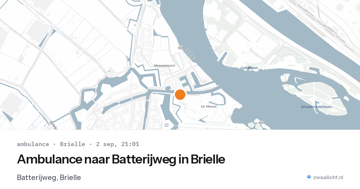 Ambulance naar Batterijweg in Brielle — 2 sep 2026
