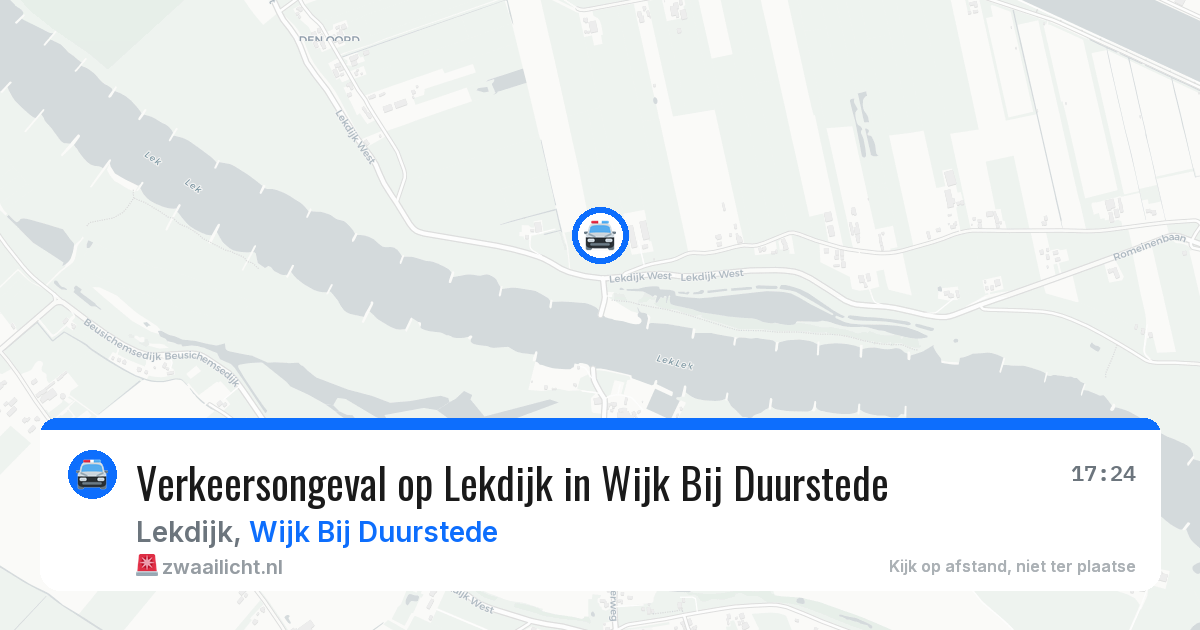 Verkeersongeval op Lekdijk in Wijk Bij Duurstede — 15 apr 2026
