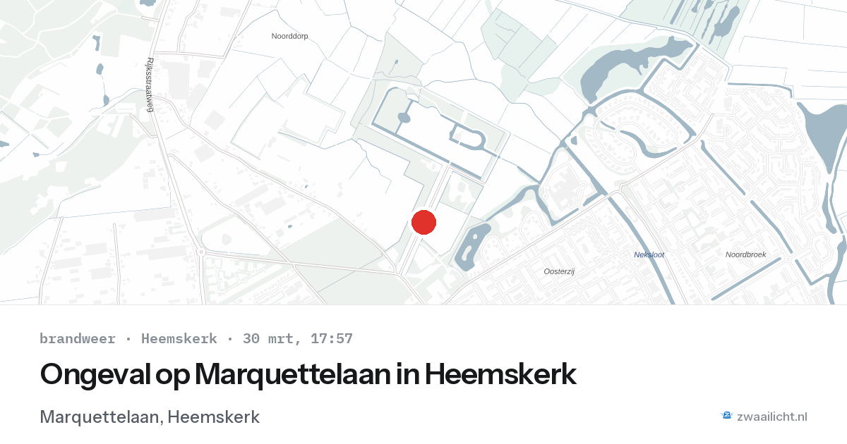 Ongeval op Marquettelaan in Heemskerk — 30 mrt 2026