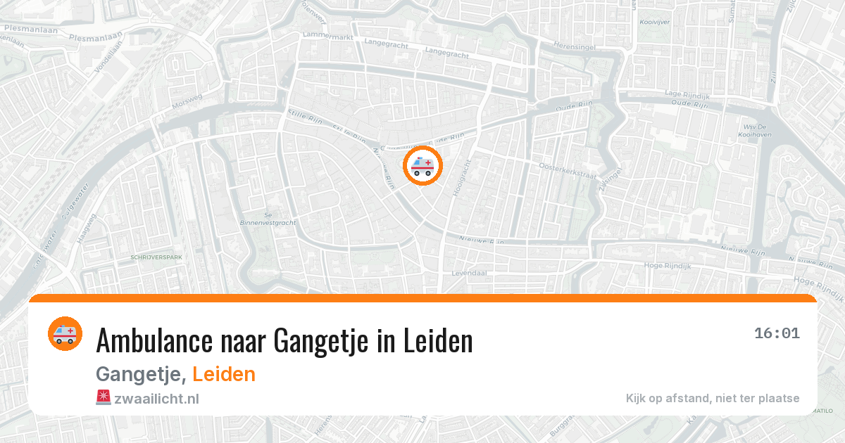 Ambulance naar Gangetje in Leiden — 10 mei 2026