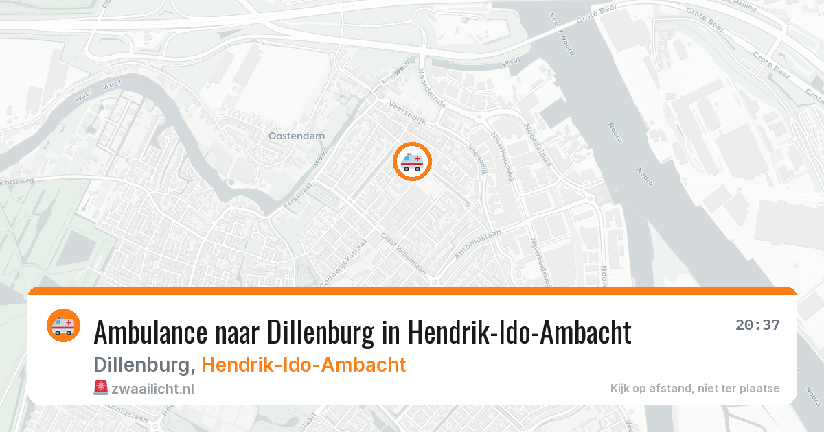 Ambulance naar Dillenburg in Hendrik-Ido-Ambacht — 31 jul 2026