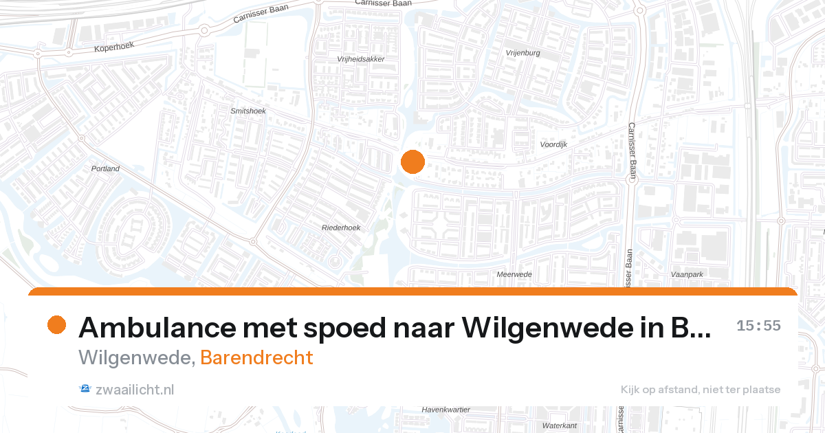 Ambulance met spoed naar Wilgenwede in Barendrecht — 27 aug 2026