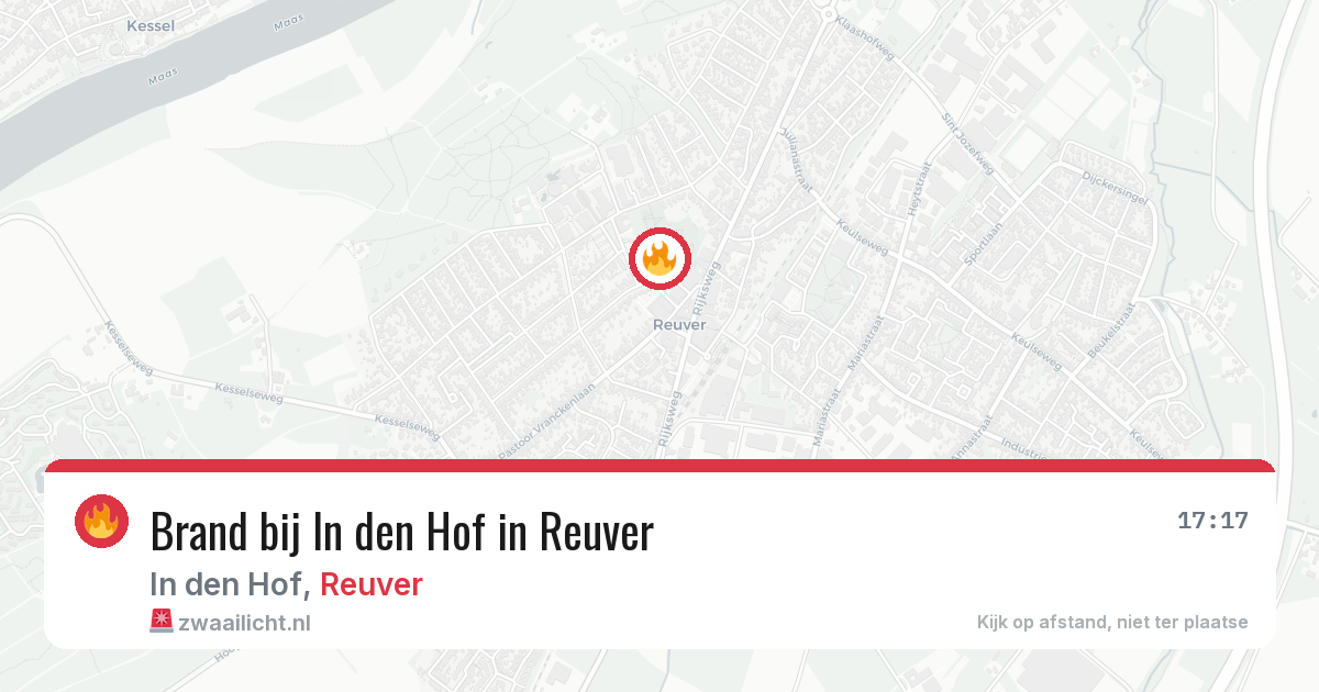 Brand bij In den Hof in Reuver — 29 jun 2026