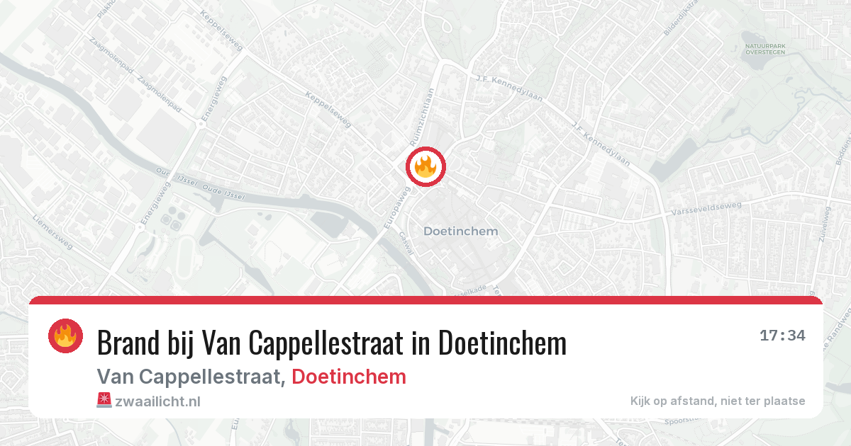 Brand bij Van Cappellestraat in Doetinchem — 4 jul 2026