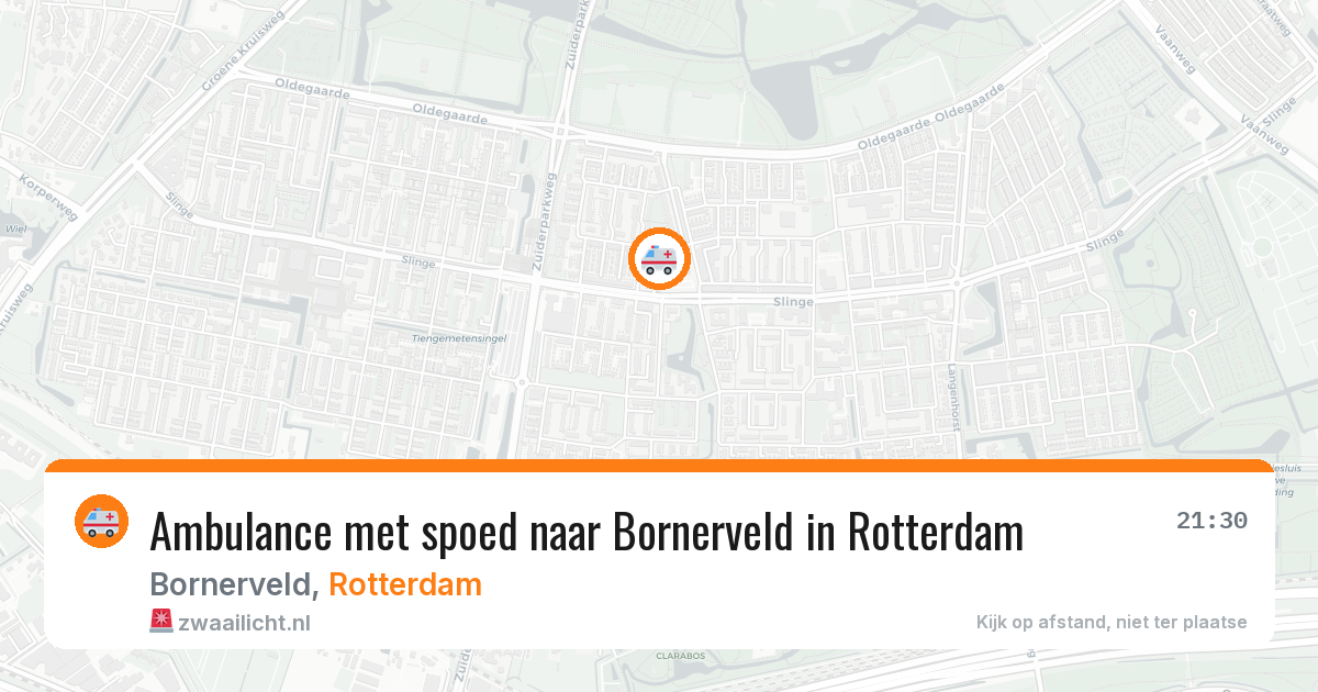 Ambulance met spoed naar Bornerveld in Rotterdam — 9 jun 2026