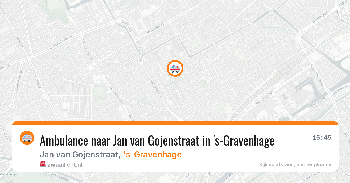 Ambulance naar Jan van Gojenstraat in 's-Gravenhage — 10 aug 2026