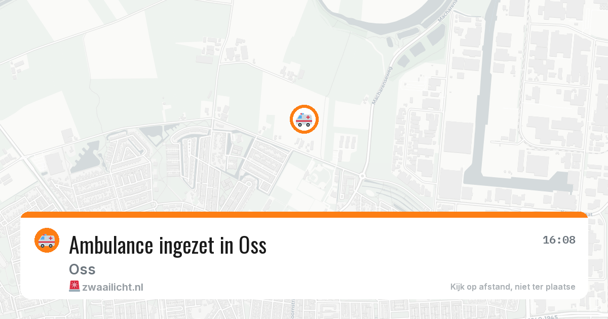 Ambulance ingezet in Oss — 10 aug 2026