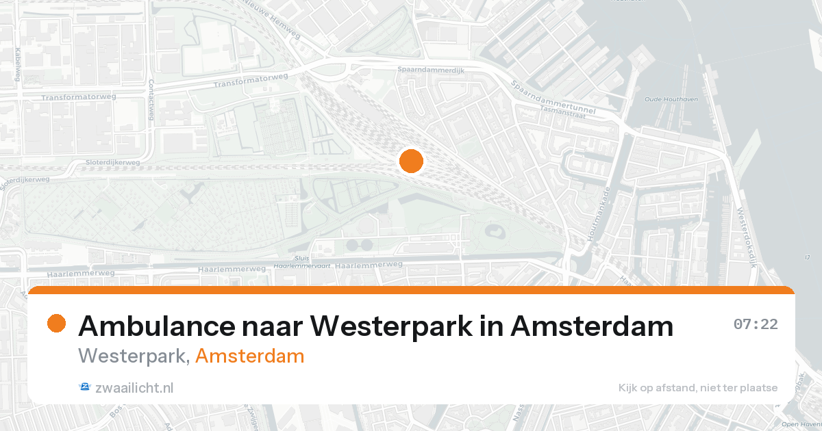 Ambulance naar Westerpark in Amsterdam — 24 aug 2026