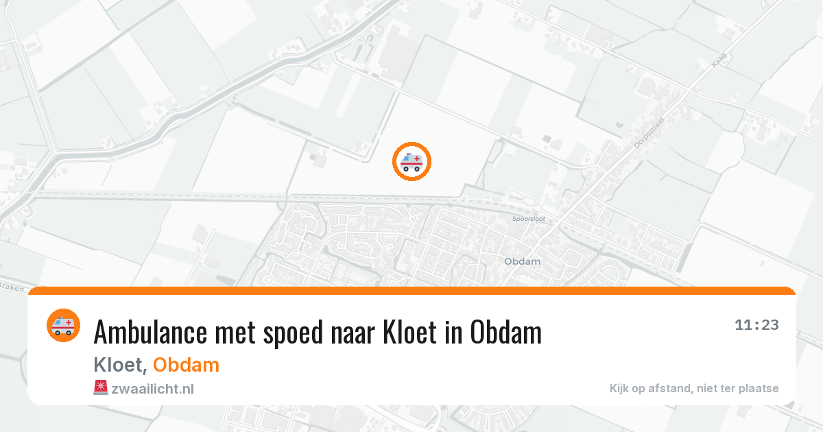 Ambulance met spoed naar Kloet in Obdam — 8 feb 2026