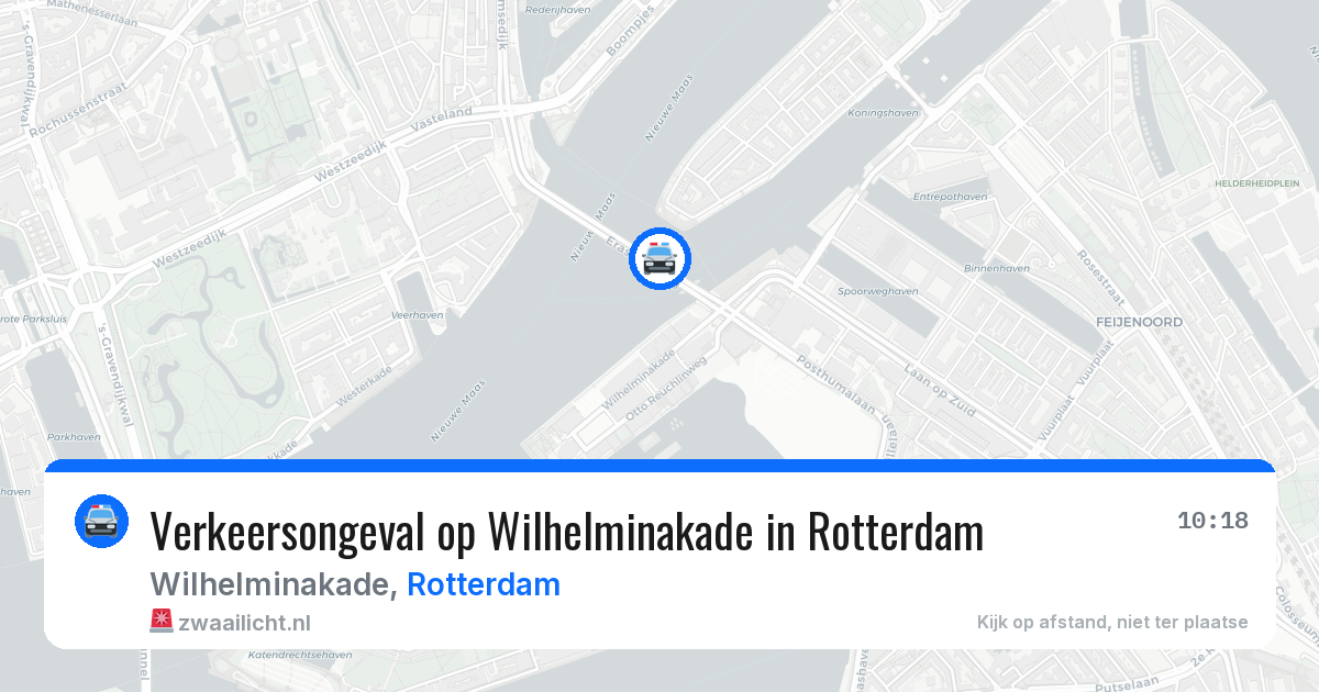 Verkeersongeval op Wilhelminakade in Rotterdam — 5 mei 2026