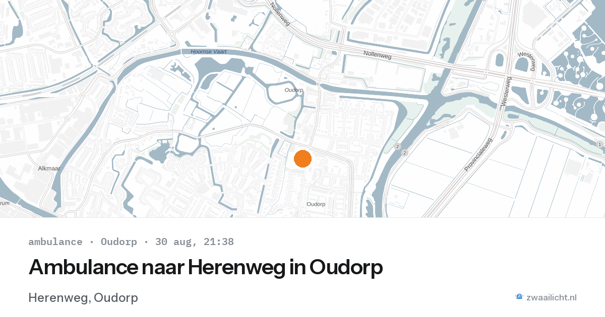Ambulance naar Herenweg in Oudorp — 30 aug 2026