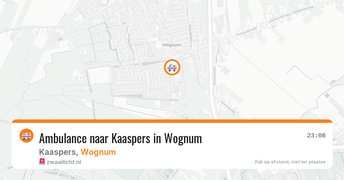 Ambulance naar Kaaspers in Wognum — 28 jul 2026
