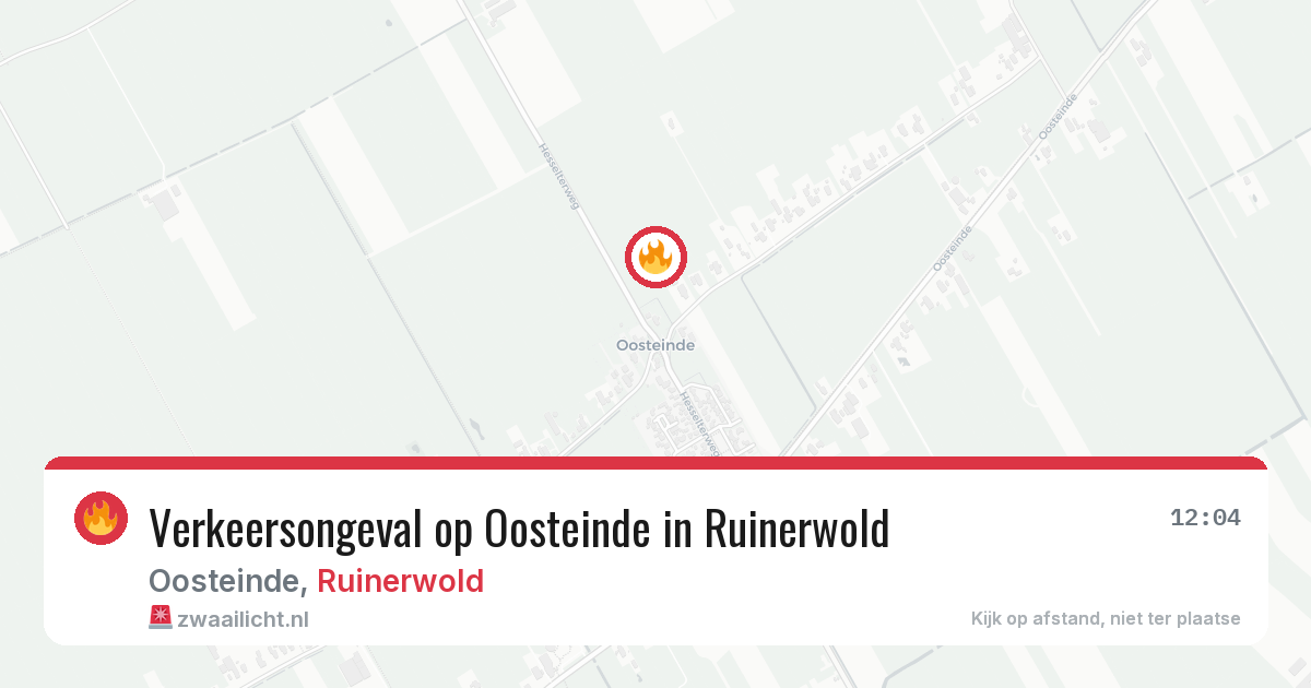 Verkeersongeval op Oosteinde in Ruinerwold — 4 jul 2026