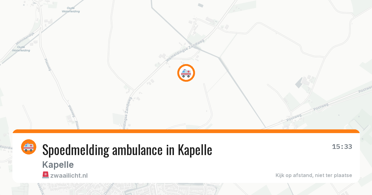 Spoedmelding ambulance in Kapelle — 14 aug 2026