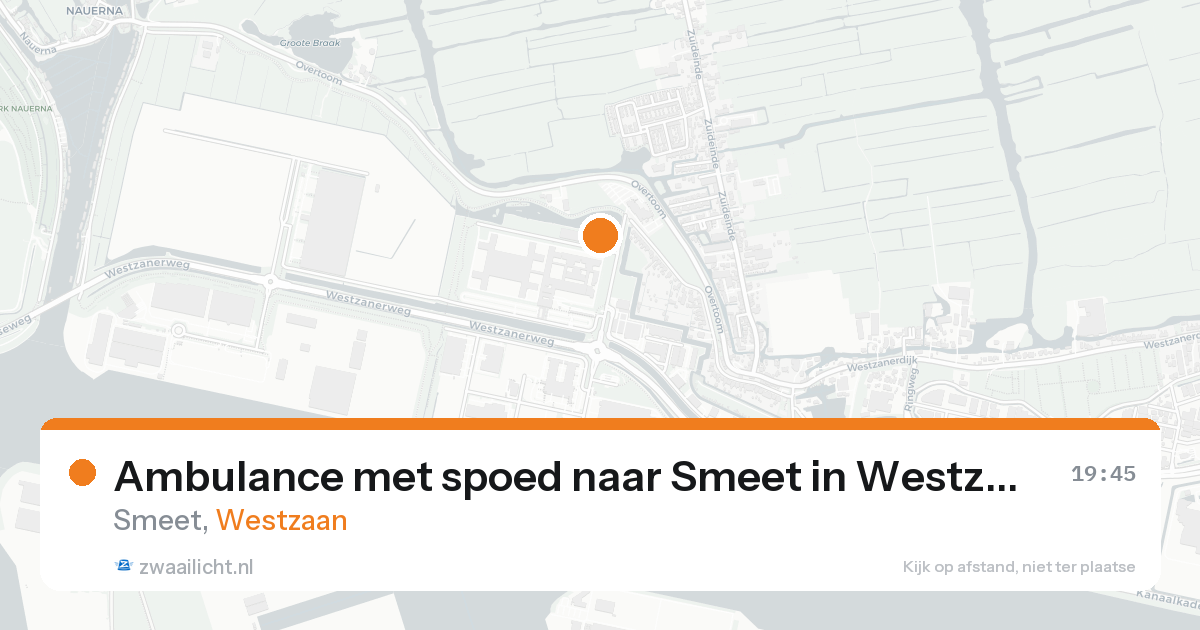 Ambulance met spoed naar Smeet in Westzaan — 3 jul 2026