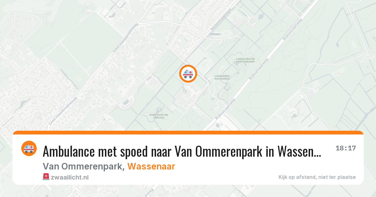 Ambulance met spoed naar Van Ommerenpark in Wassenaar — 1 mei 2026