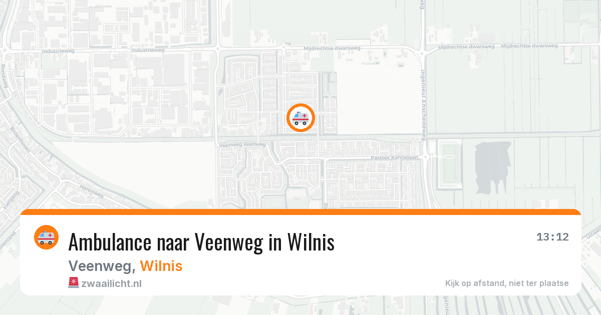 Ambulance naar Veenweg in Wilnis — 9 aug 2026
