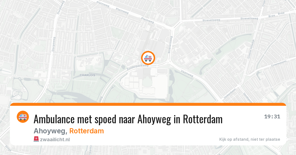 Ambulance met spoed naar Ahoyweg in Rotterdam — 6 jun 2026