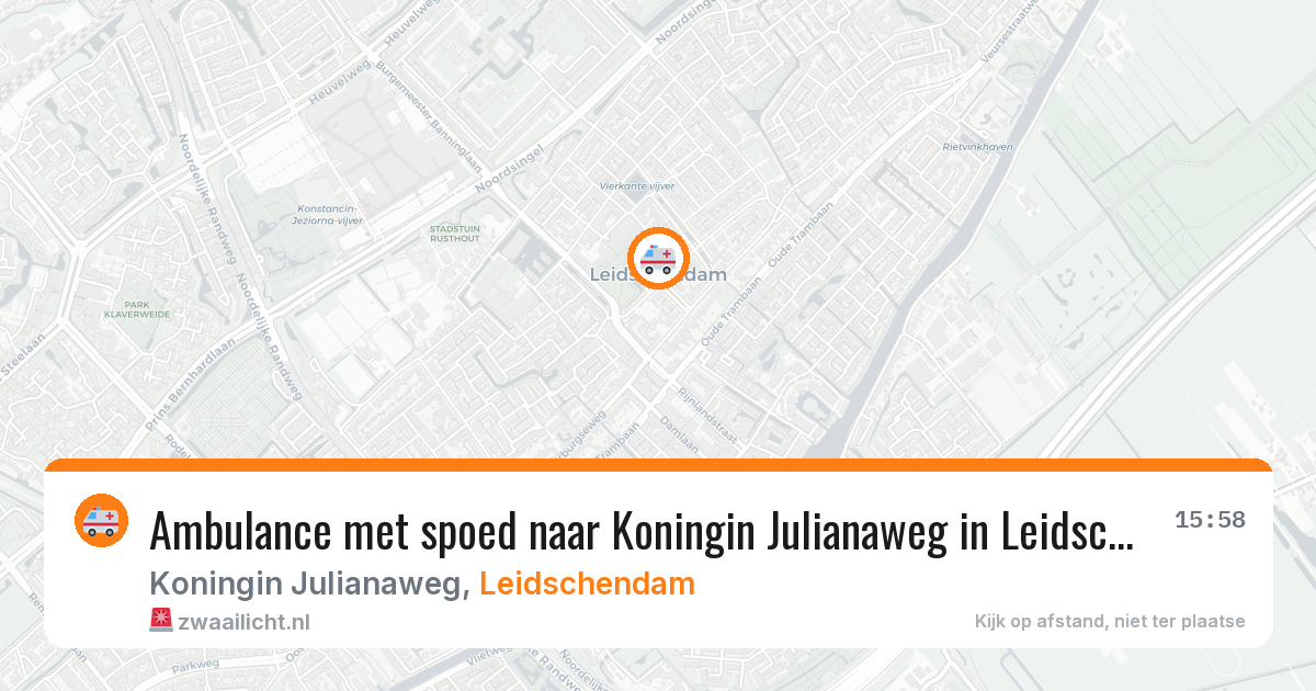 Ambulance met spoed naar Koningin Julianaweg in Leidschendam — 15 mei 2026