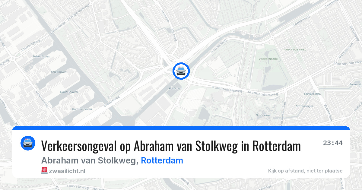 Verkeersongeval op Abraham van Stolkweg in Rotterdam — 7 jun 2026
