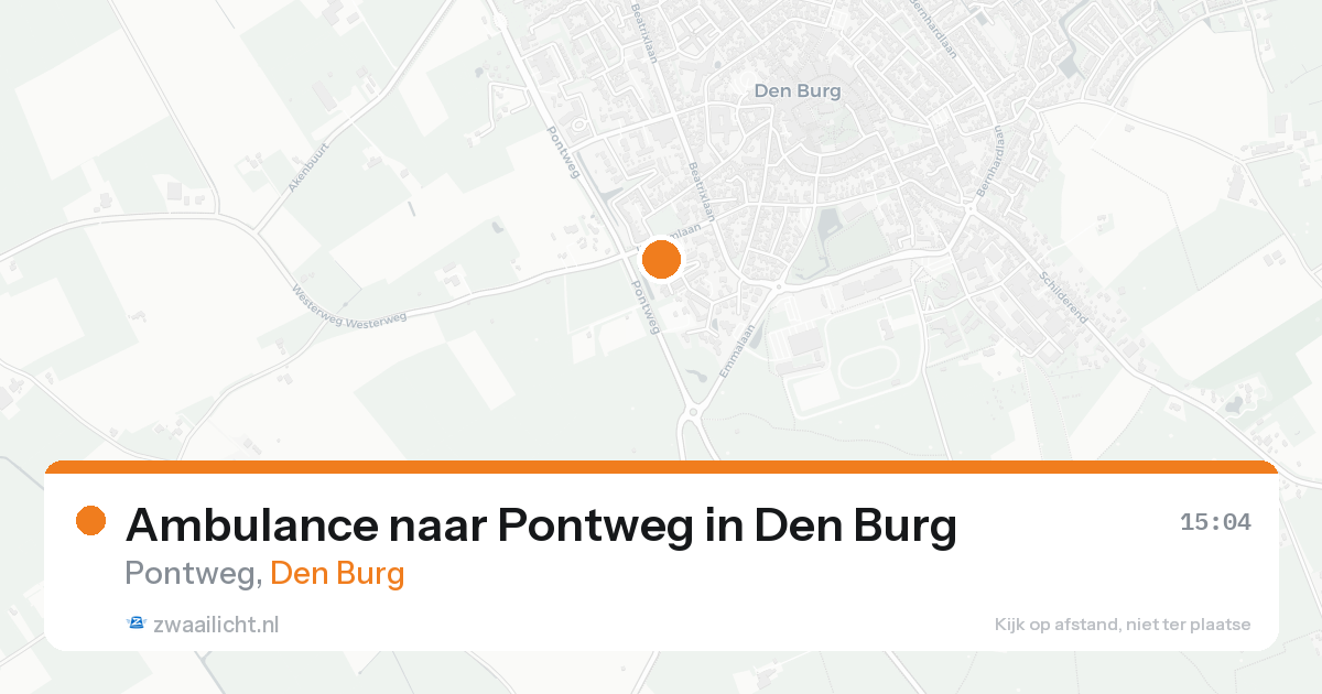 Ambulance naar Pontweg in Den Burg — 21 aug 2026