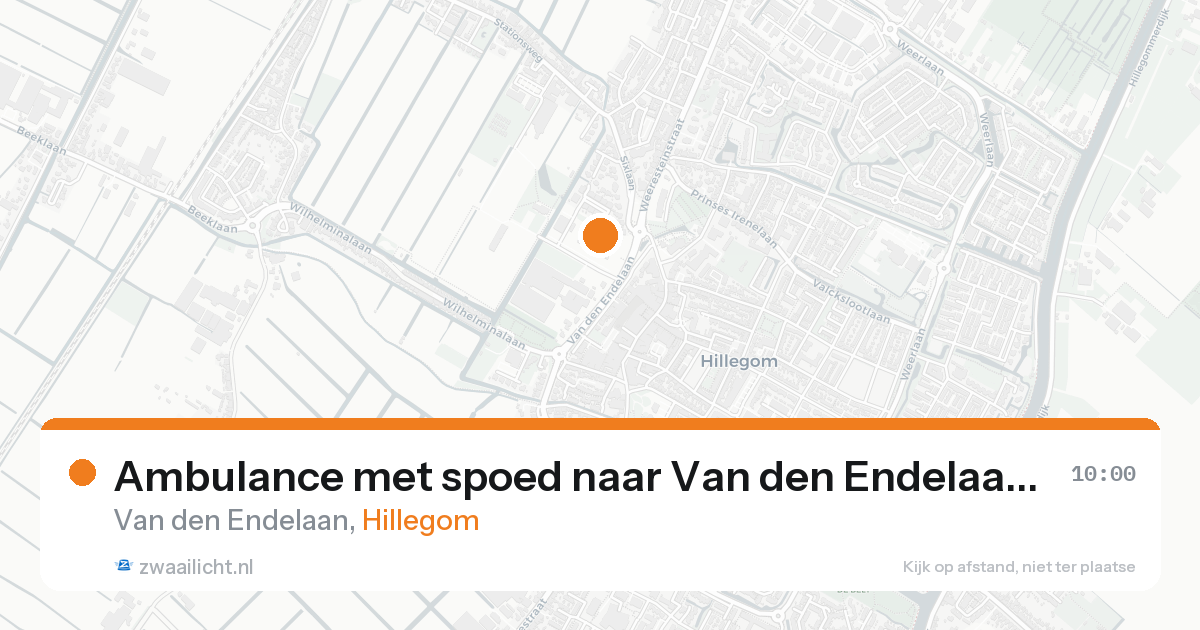 Ambulance met spoed naar Van den Endelaan in Hillegom — 8 feb 2026