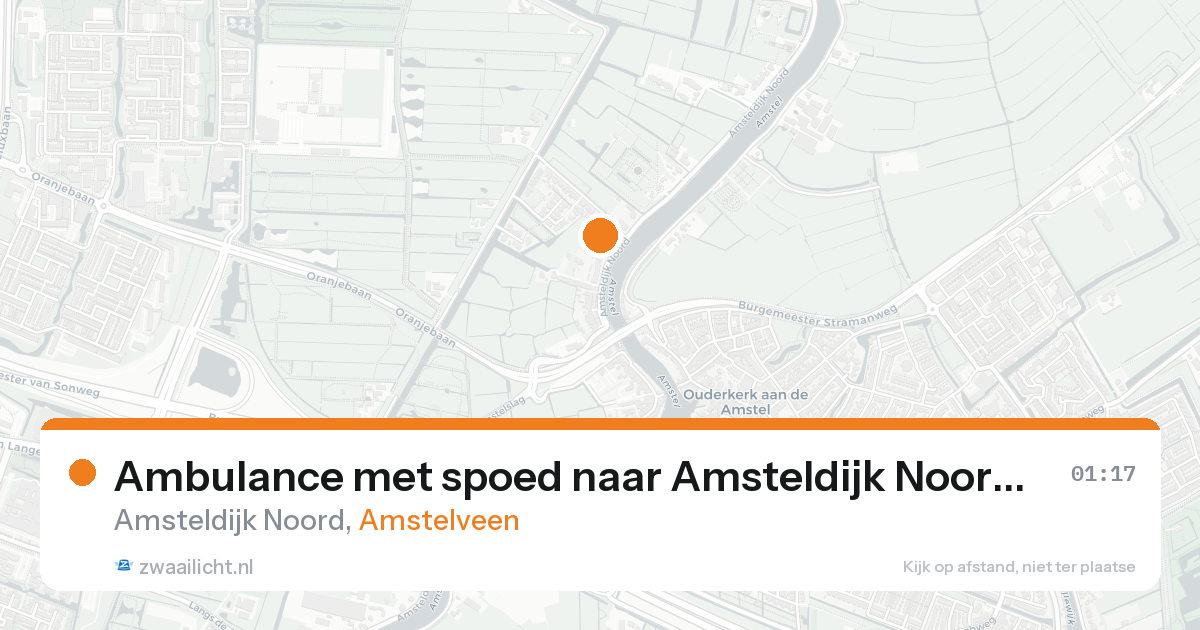 Ambulance met spoed naar Amsteldijk Noord in Amstelveen — 8 feb 2026