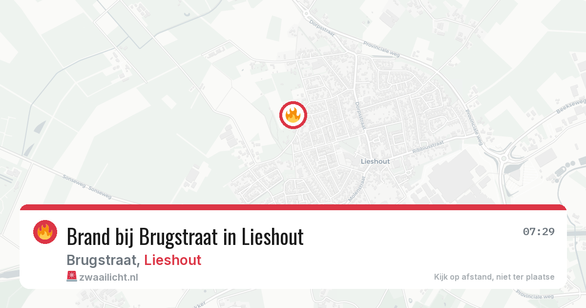 Brand bij Brugstraat in Lieshout — 29 jan 2026