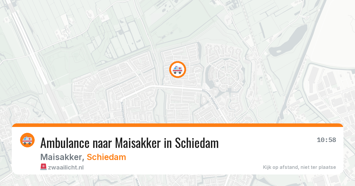 Ambulance naar Maisakker in Schiedam — 29 jul 2026