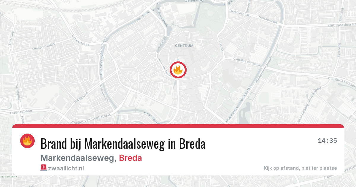 Brand bij Markendaalseweg in Breda — 16 jun 2026