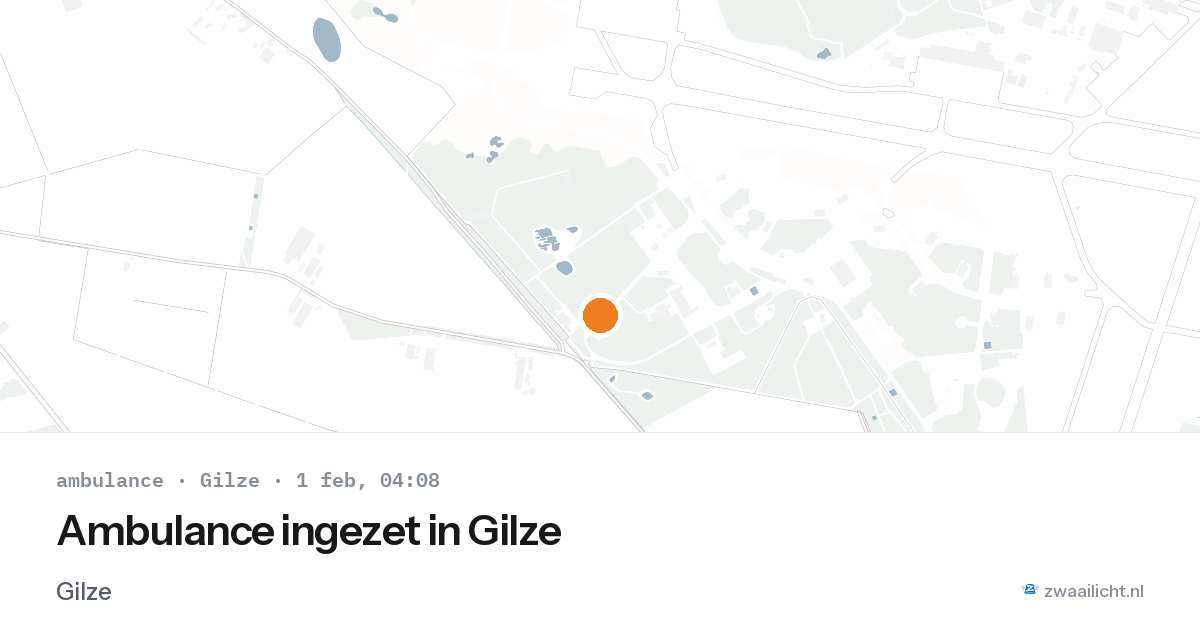 Ambulance ingezet in Gilze — 1 feb 2026