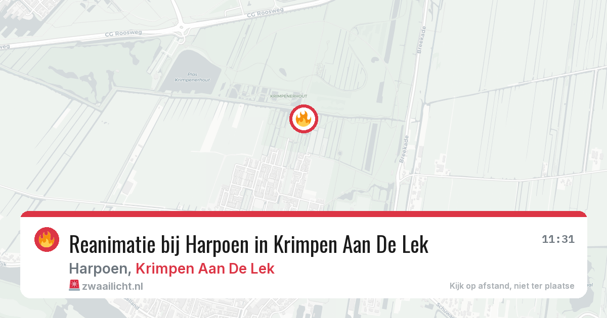 Reanimatie bij Harpoen in Krimpen Aan De Lek — 9 mrt 2026
