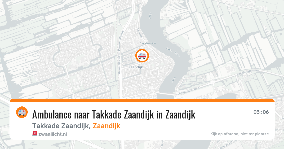 Ambulance naar Takkade Zaandijk in Zaandijk — 6 jul 2026