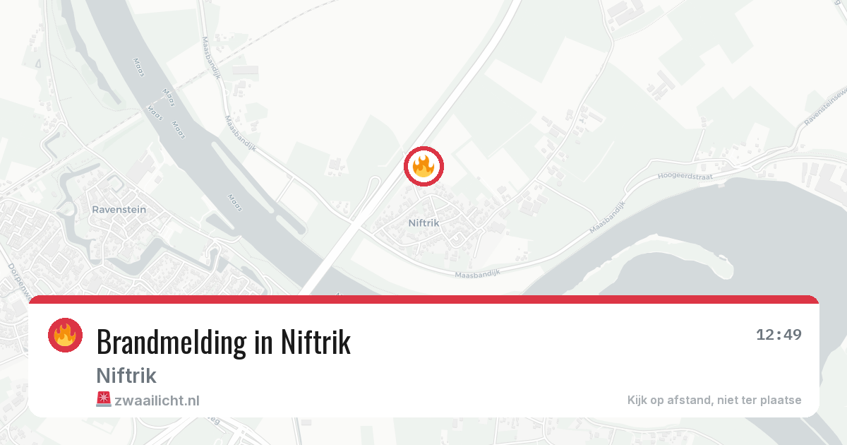 Brandmelding in Niftrik — 26 jun 2026