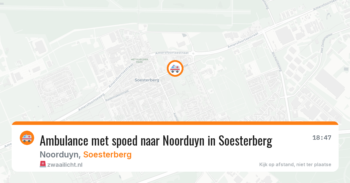 Ambulance met spoed naar Noorduyn in Soesterberg — 22 jun 2026