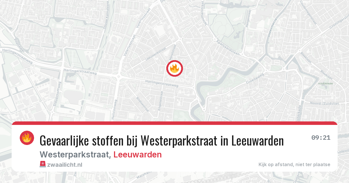 Gevaarlijke stoffen bij Westerparkstraat in Leeuwarden — 20 mei 2026