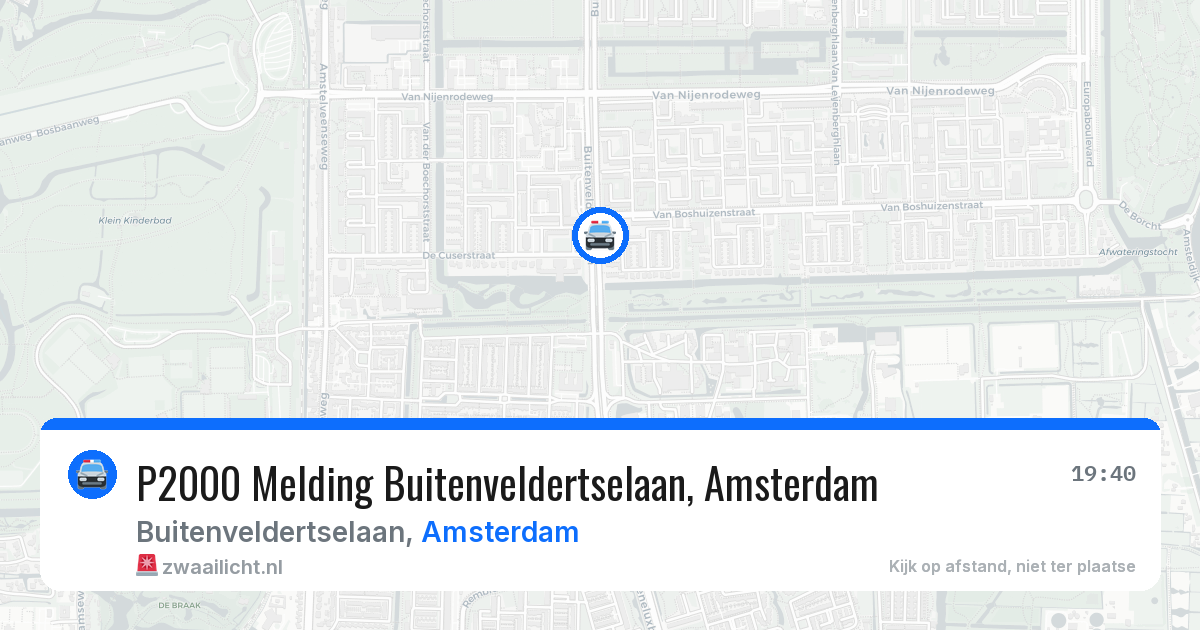 P2000 Melding Buitenveldertselaan, Amsterdam — 11 jun 2026