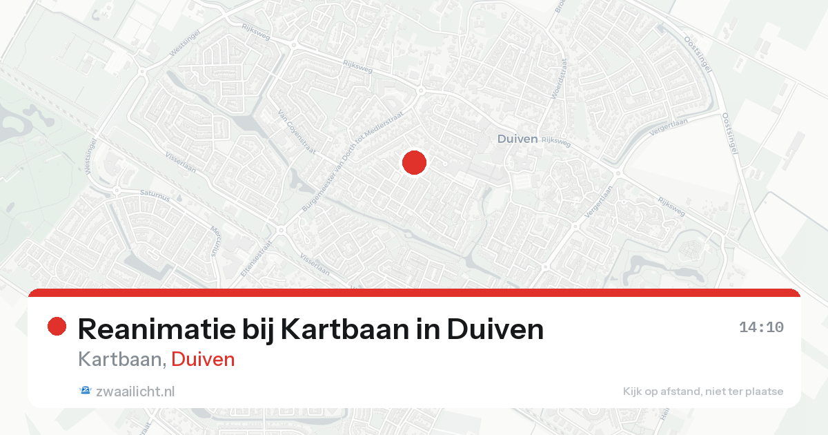 Reanimatie bij Kartbaan in Duiven — 21 aug 2026