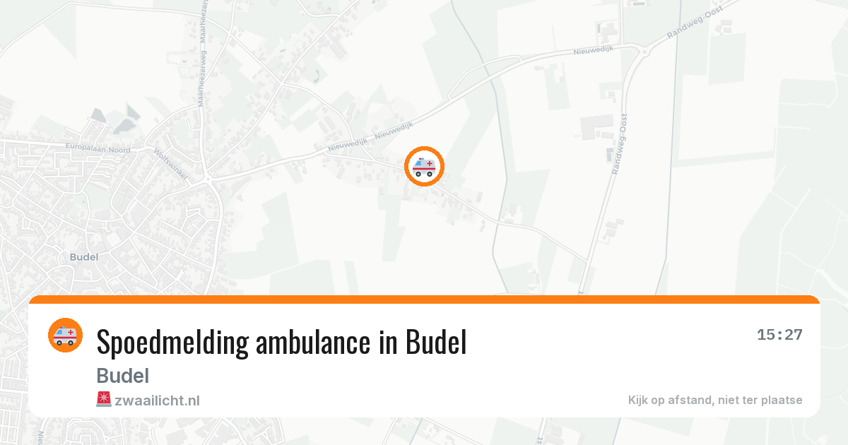 Spoedmelding ambulance in Budel — 12 aug 2026