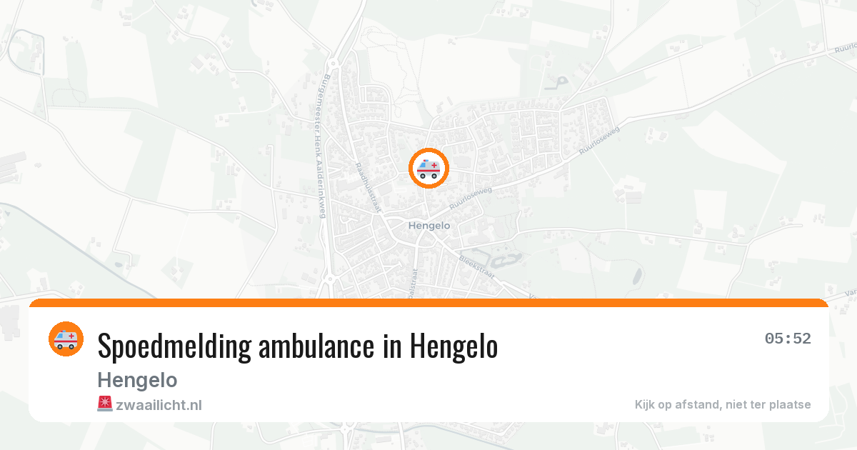 Spoedmelding ambulance in Hengelo — 30 jan 2026