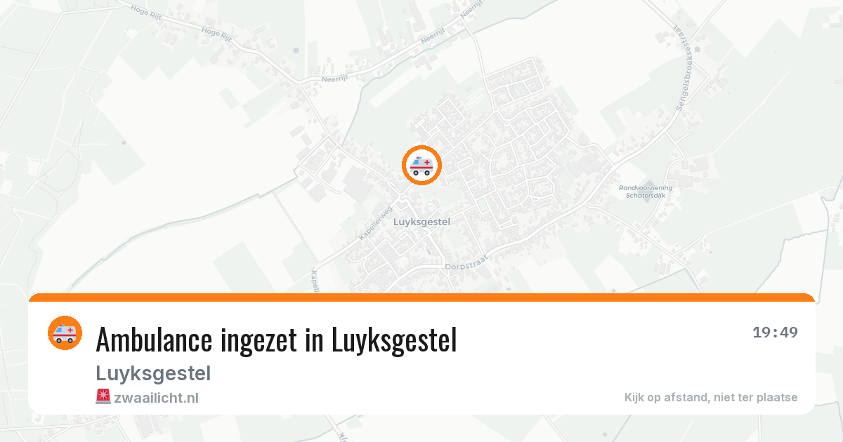Ambulance ingezet in Luyksgestel — 31 jul 2026