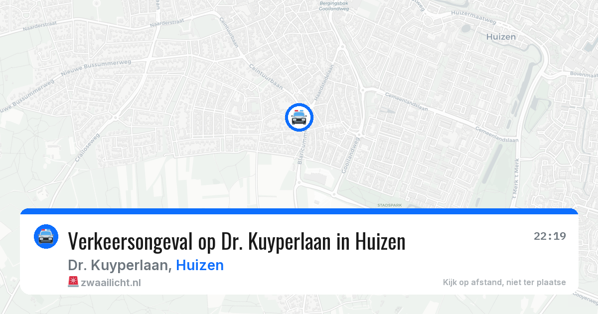 Verkeersongeval op Dr. Kuyperlaan in Huizen — 3 mei 2026